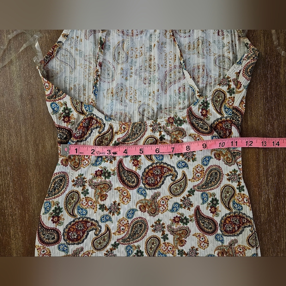 Papermoon Multicolor Paisley Maxi Dress For Women 90s Style Paisley Dress Medium - Picture 6 of 8